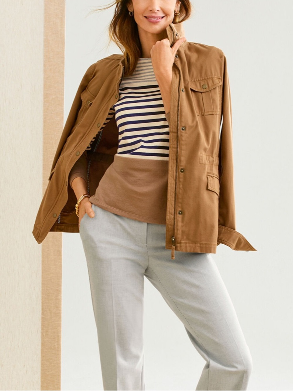Talbots Twill Safari Utility Jacket